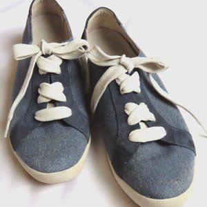 Dansko  Shoes Women Olisa Denim Blue Lace Up Canvas Casual Comfort Nurse 10